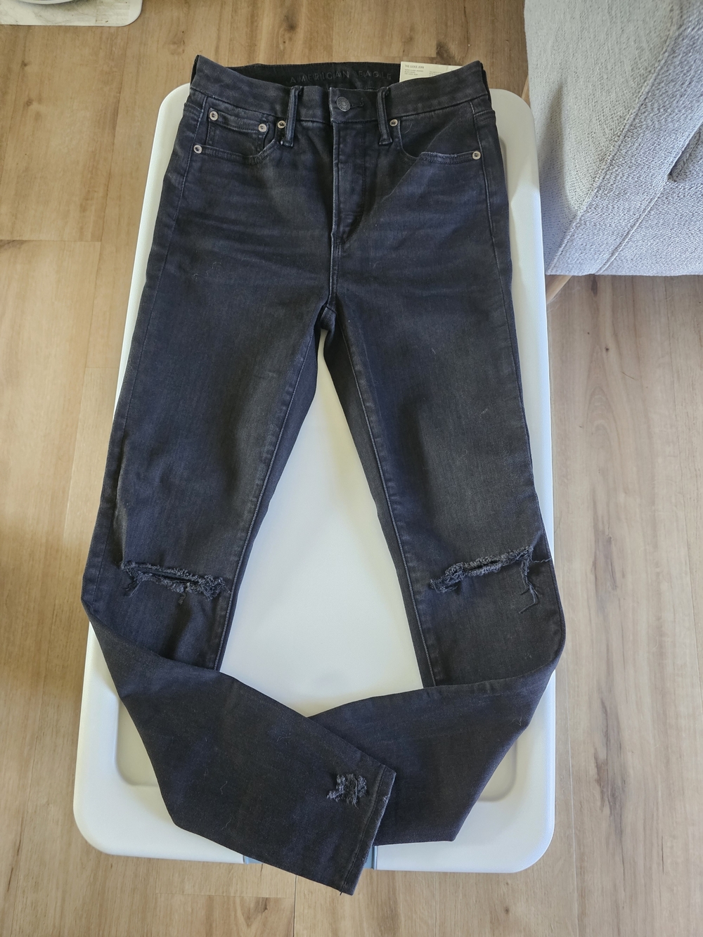 American Eagle Outfitters Black Super Highrise Skinny LU(X)E Jeans
